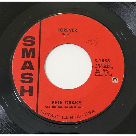Pete Drake Forever / Midnight In Amarilla 45 RPM Smash VG Country '64 - Picture 1 of 2